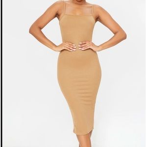 Chestnut Strappy Midi Dress